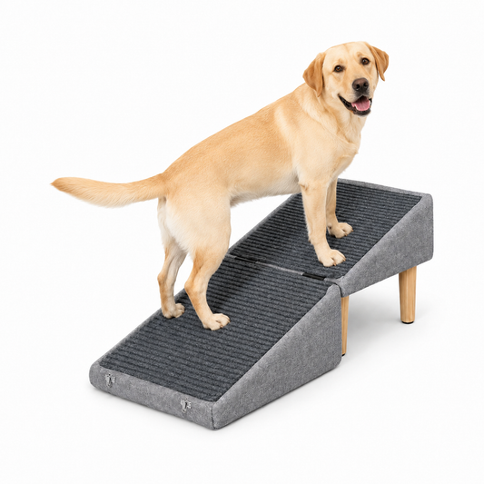 Jugbow Pet Furniture 3-in-1 Pet Stairs with Storage for Beds & Sofas