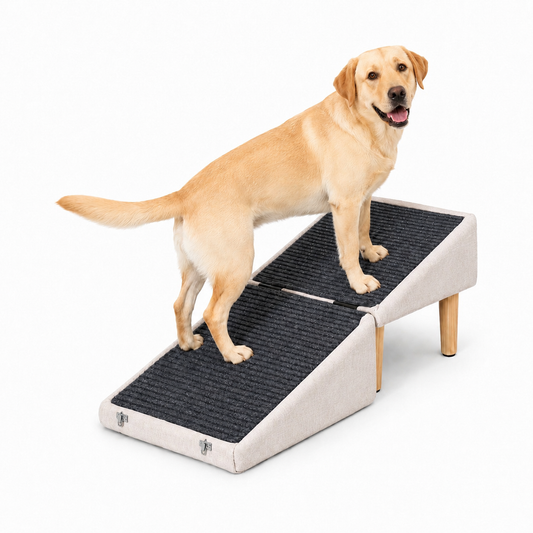 Jugbow Pet Furniture 3-in-1 Pet Stairs with Storage for Beds & Sofas