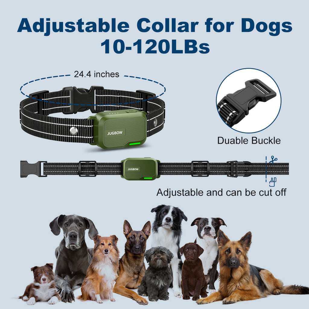 JUGBOW Dog Training Collar DT-61 : Adjustable Collar for Dogs 10-120LBs