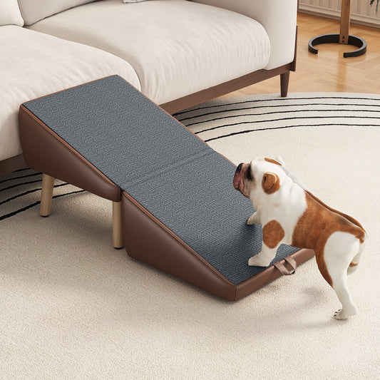Jugbow Foldable 2-in-1 Wooden Dog Stairs