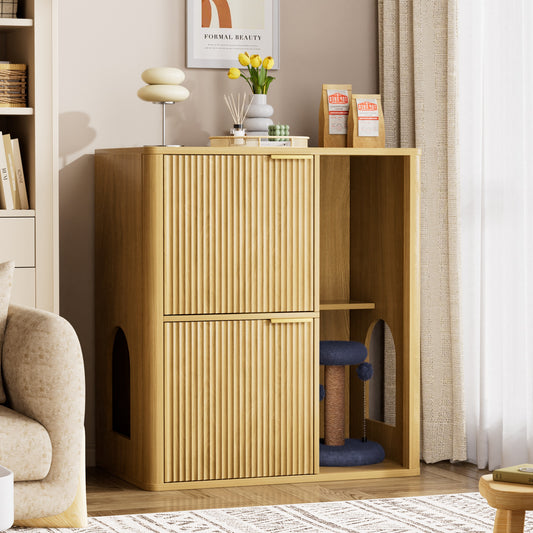 Jugbow Cat Litter Cabinet with Cat Tree