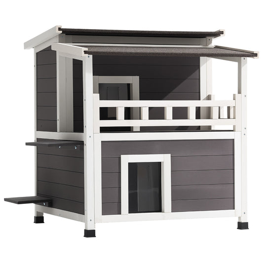 Jugbow 2-Story Insulated Cat House