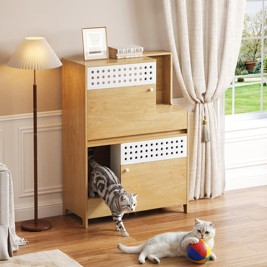 Jugbow 2-in-1 Cat Litter Box Side Table