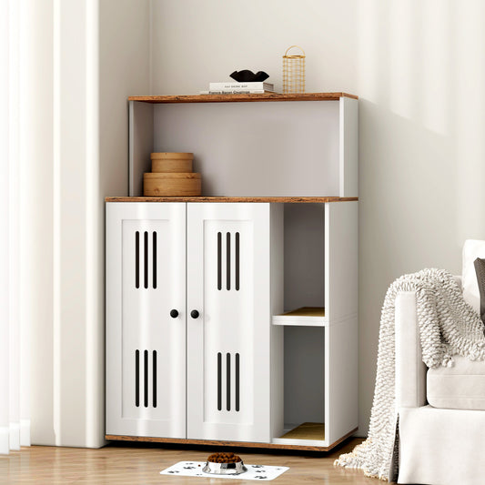 Jugbow Double Cat Litter Box Cabinet
