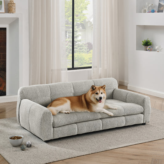 Jugbow Large Linen Dog Sofa Bed Beige