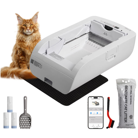 Jugbow Smart Cat Litter Box Wide Opening