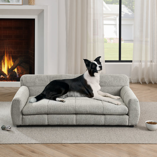 Jugbow Large Linen Dog Sofa Bed Beige