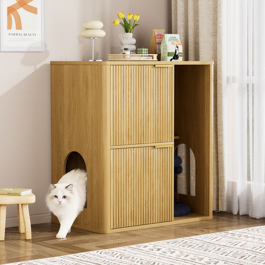 Jugbow Cat Litter Cabinet with Cat Tree
