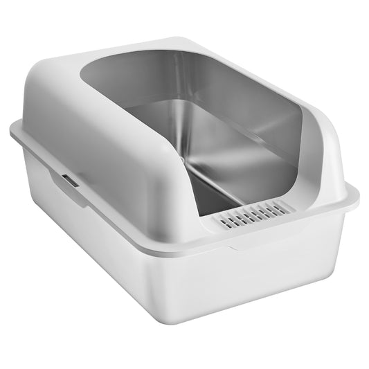 Jugbow Deep Cat Litter Box with Foot Board
